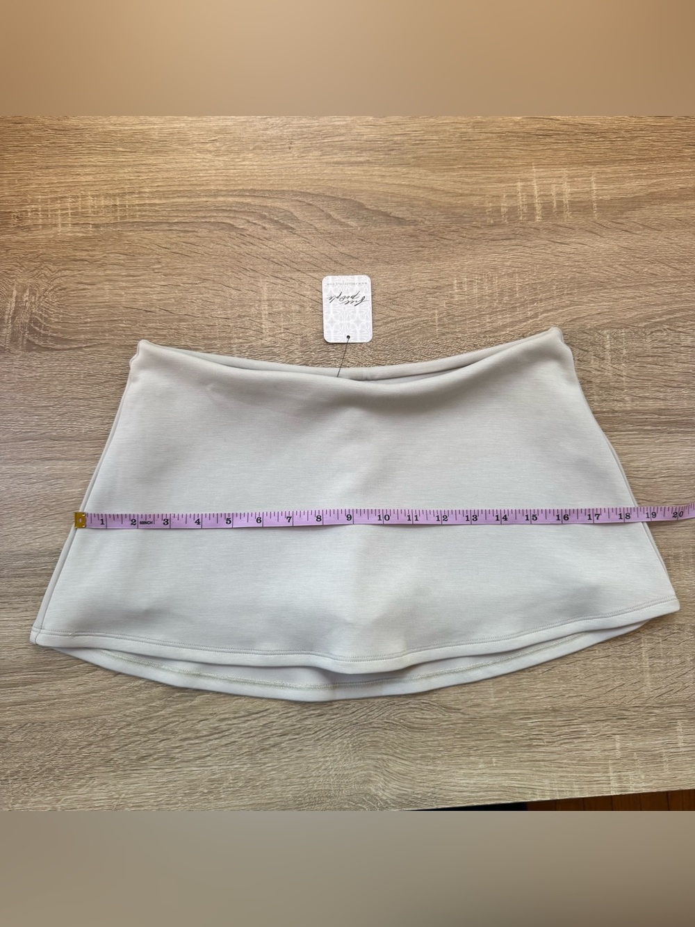 NWT Geel Aria Micro Mini Skirt Stone Cream Small - Picture 10 of 16
